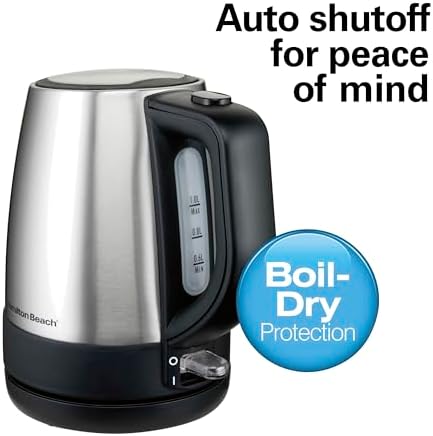 Hamilton Beach 1 Liter Electric Tea Kettle, Water Boiler & Heater