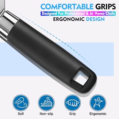 Can Opener Manual Heavy Duty Multifunctional with Magnet Lift [Ergonomic Curved Handle Grip] Stainless Steel, Arthritis-Friendly, Kitchen Tool for Seniors, Kitchen Essentials, Camping, Bottle Opener