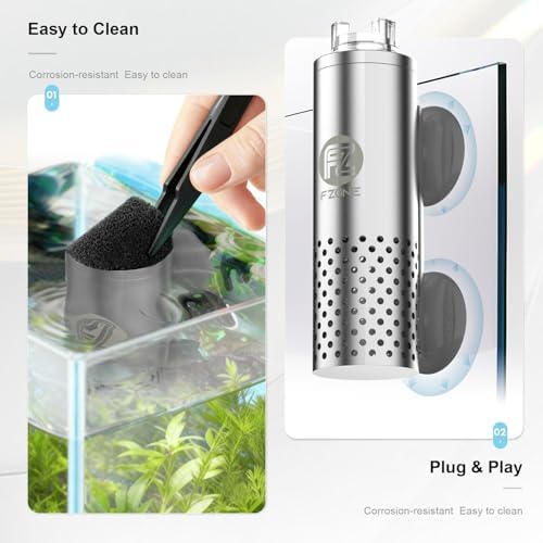 FZONE Aquarium Surface Skimmer with 4-Speed Controller for Planted Tanks