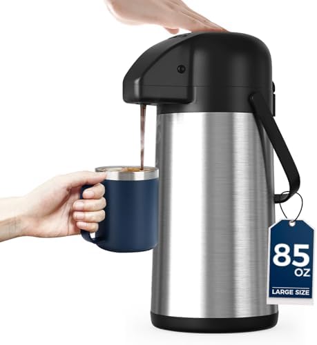 Coffee Carafe for Keeping Hot, 85OZ Airpot Coffee Dispenser with Pump