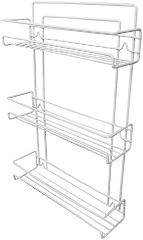 Evelots 3-Tier Spice Rack Organizer Door/Wall Mount, Holds Up to 18 Bottles