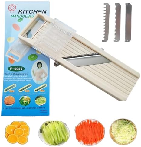 Handheld Mandoline - Japanese Style Slicer for Vegetables, Cabbage, Cucumber & Carrots