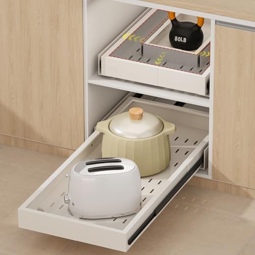Fokyfok Pull out Cabinet Organizer,11"-17"W,25"-32"D,Expandable,Adhesive