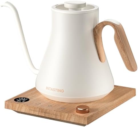 INTASTING Gooseneck Electric Kettle with ±1℉ Temperature Control, 0.9L