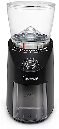 Capresso Infinity Plus Conical Burr Grinder, Black