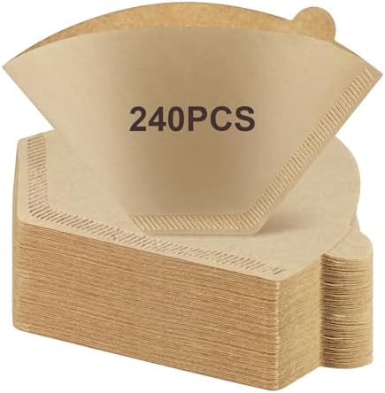 240 Count #4 Cone Coffee Filters 8-12 Cup Compatible with Ninja Maker