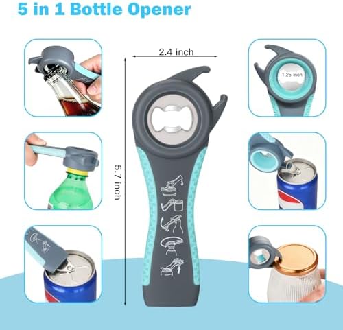 Jar Opener for Weak Hands, Seniors, Arthritis (Blue&Grey)