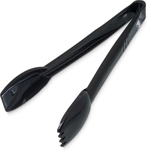 Carlisle FoodService Products CFS Carly Salad Tong, 9" Salad Tong, Black, 1 Pack
