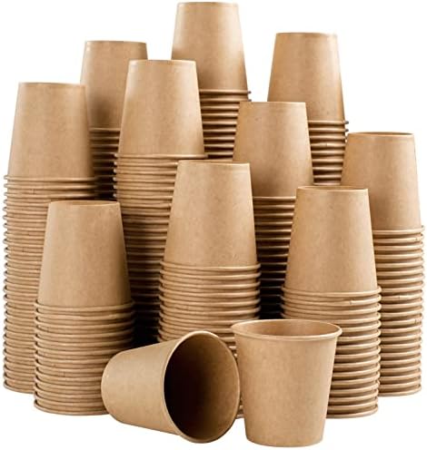 Lamosi 600 Pack 3 OZ Kraft Paper Cups, Disposable Bathroom Cups