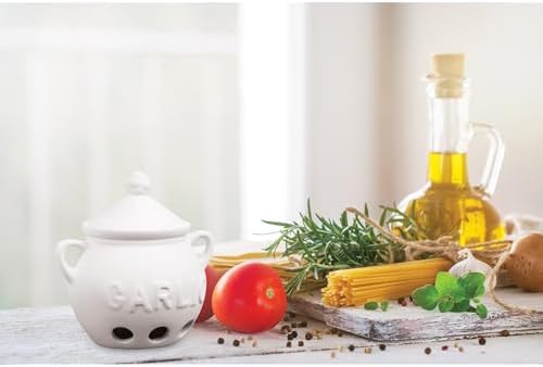 Fantes Garlic Keeper, Unglazed Earthenware Ceramic, The Italian Market Original since 1906