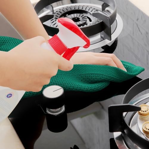 Homaxy 100% Cotton Waffle Weave Kitchen Dish Towels 6-Pack, Dark Green