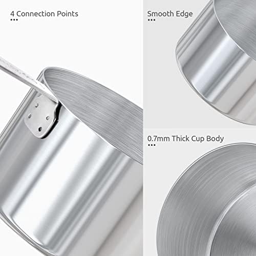 Measuring Cups : U-Taste 18/8 Stainless Steel Measuring Cups and Spoons Set of 10 Piece, Upgraded Thickness Handle (Multicolors)