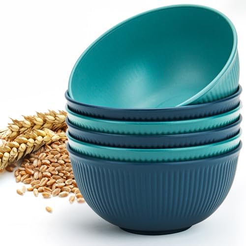 Unbreakable Cereal Bowls 24 oz, Set of 6