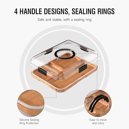 Renmxj Portable Charcuterie Boards with Lid, Cheese, Veggie & Snack Tray