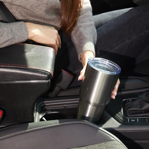 MEWAY 30oz Tumbler Double Wall Vacuum Insulated Travel Mug, Stainless Steel Tumbler with Lid, Durable Powder Coated Insulated Coffee Cup for Cold & Hot Drinks (Silver,1 PACK)