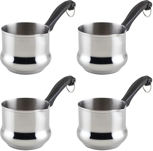 Farberware Classic Series Stainless Steel Butter Warmer, Melting Pot, Milk Warmer Pot 0.6 Quarts (Pack of 4)