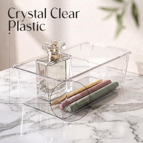 KICHLY 25-Piece Clear Drawer Organizer Set – Multi-Size Storage Trays