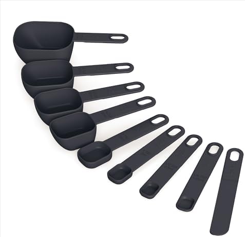 bella 9 Piece Nested Measuring Set, BPA and BPS-free nylon, Slate