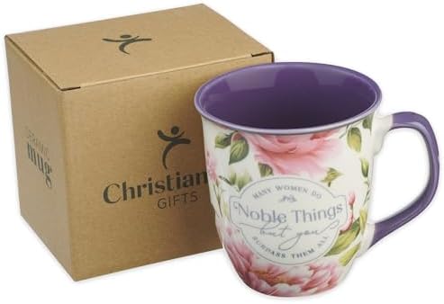 Christian Art Gifts Large Ceramic Scripture Coffee & Tea Mug for Women