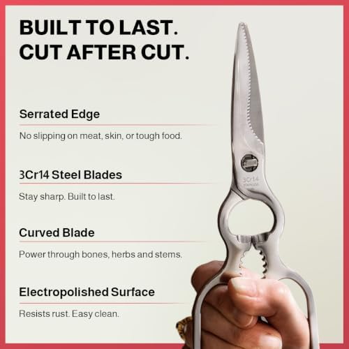 Kitchen Scissors & Shears – All Stainless Steel, Come-Apart