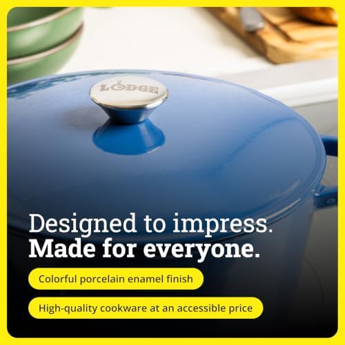Lodge 5 Quart Cast Iron Elements Enamel Dutch Oven - Denim