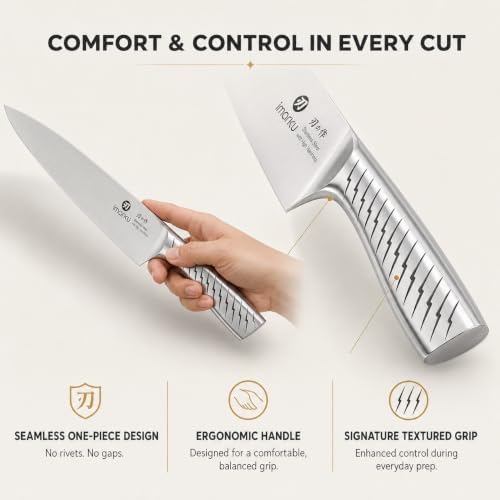 iMarku 14-Piece High-Carbon Stainless Steel Knife Set with Non-Slip Handles