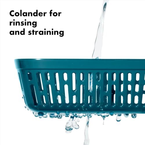 Prep & Go Fruit Storage Container with Colander, Teal
