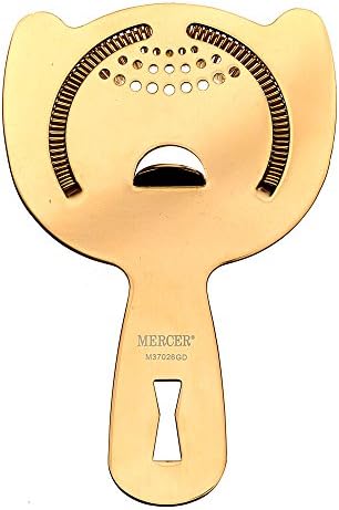 Barfly Heavy Duty Spring Bar Strainer, Gold Plated