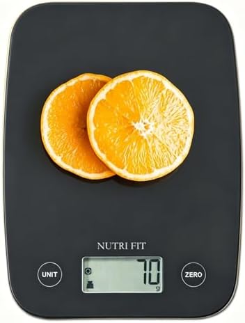NUTRI FIT Digital Food Scale 11lb Kitchen Scales for Cooking Baking Black