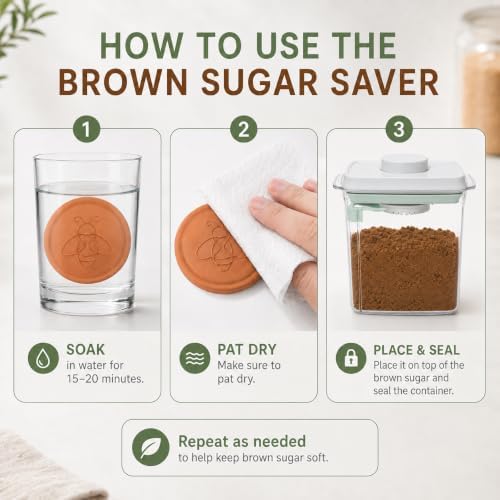 1.8 Qt Brown Sugar Container with Keeper, Scoop and Airtight Lid