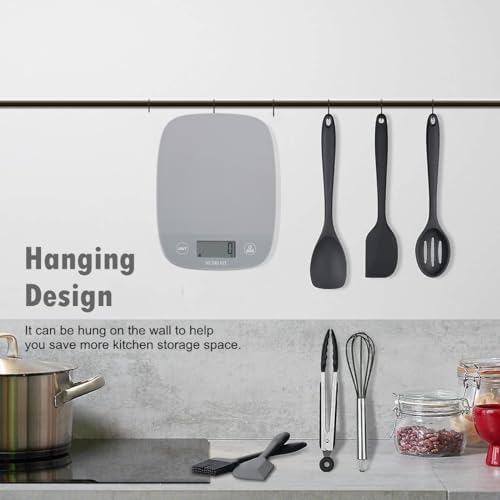 NUTRI FIT 11lb Food Scale Kitchen Scales Digital Weight Grams & Ounces Grey