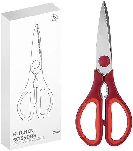 Kitchen Shears, Heavy Duty Cooking Scissors, Dishwasher Safe, Stainless Steel Sharp Utility Shears for Herbs, Poultry, Chicken, Meat