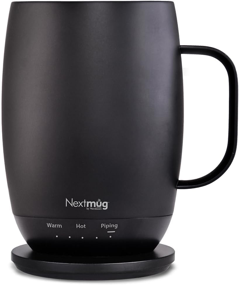Nextmug Plus - Temperature-Controlled, Self-Heating Coffee Mug