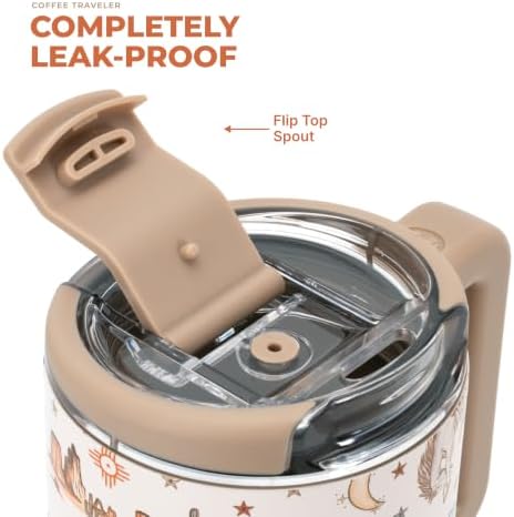 HydroJug Coffee Traveler 20oz Ceramic-Lined Mug with Handle, Mesa