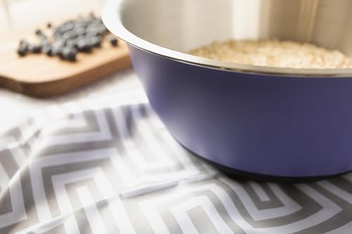 Fox Run Stainless Steel Mixing Bowl, 6.25 Quart Purple Mixing Bowl