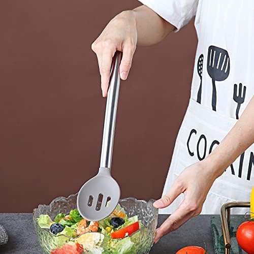 Berglander Cooking Spoon, Non-stick Silicone Slotted, Basting Spoon For Cooking, Kitchen Serving Dishwasher Safe, Easy to Clean
