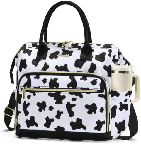 LOVEVOOK Lunch Bag Women, Insulated Lunch Box for Women with Cup Holder