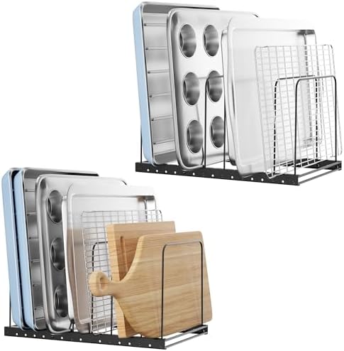 ORDORA 2PC Cutting Board Holder, Kitchen Organizer for Lightweight Cookware