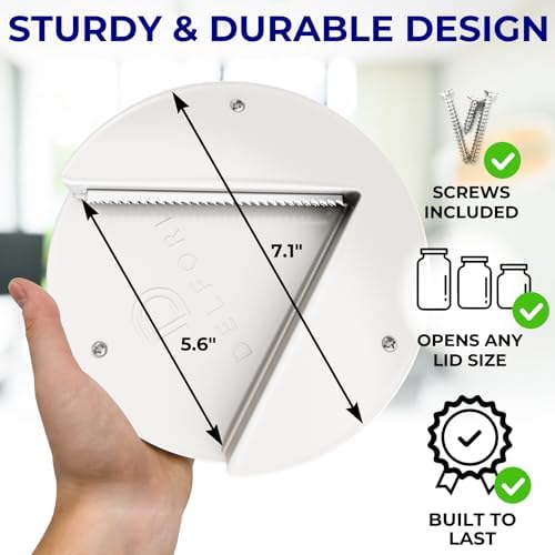 Delfori Under Cabinet Lid Jar Opener for Seniors with Weak Hands