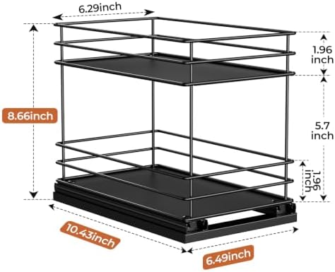 Mystozer Pull Out Spice Rack Organizer for Cabinet, Slide Out Spice Racks