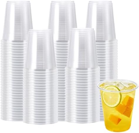 Lamosi 100 Pack 5 oz Clear Plastic Cups, Disposable Party Cups