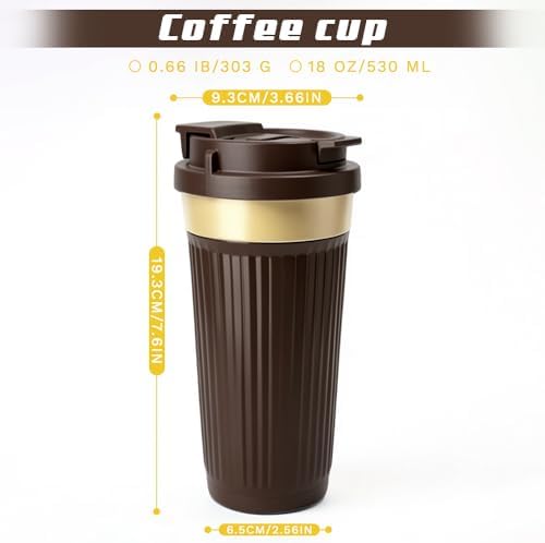 Vacuum Insulated Stainless Steel Travel Coffee Mug,Leak Proof Cup with Lid