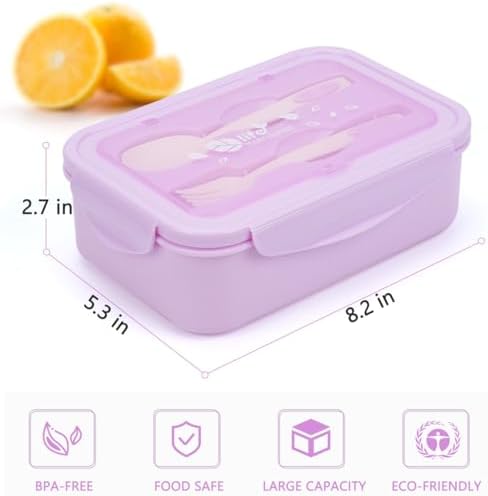 LOVINA Bento Box for Adults - 1100 ML Lunch Box Container For Kids Teens