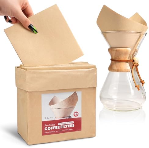 100ct Cone Coffee Filters, for Chemex Pour-Over Coffee Makers