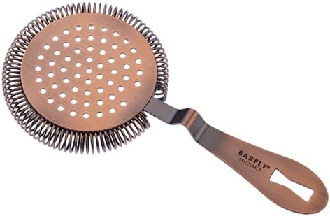 Barfly Deluxe Antique Hawthorne Spring Strainer, Antique Copper