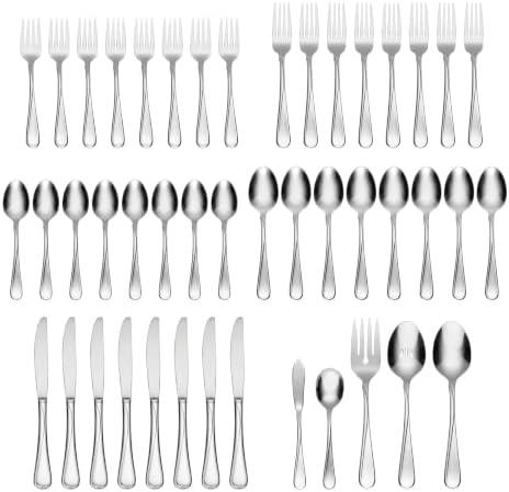 Oneida Flatware Flight 18/0 Silverware Set for 8, (45-Piece)