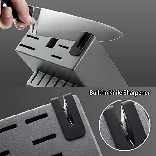 McCook® Knife Sets,German Stainless Steel Kitchen Knife Block Set with Built-in Sharpener (Pack of 2)