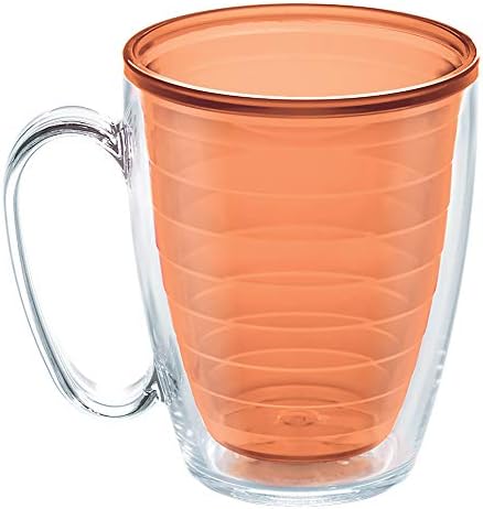 Tervis Clear & Colorful Tabletop - Bright Colors Mug Collection Made in USA Double Walled Insulated Tumbler Travel Cup Keeps Drinks Cold & Hot, 16oz Mug - 4pk, Assorted