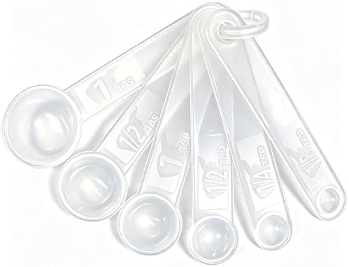 6 PCS Measuring Spoons Set,Translucent