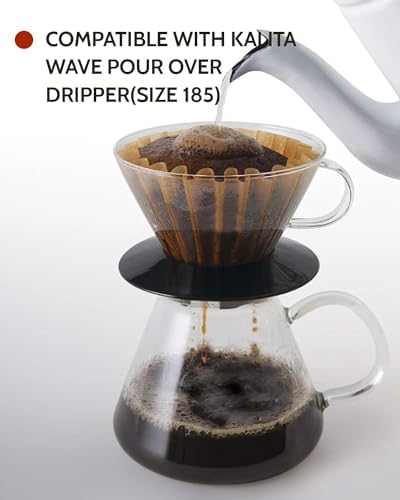 2-5 Cup Coffee Filters,100 Count Disposable Basket Coffee Filter Paper, Compatible with Kalita Wave Pour Over Coffee Dripper 185 Series, For 2-5 People (Pack of 2)